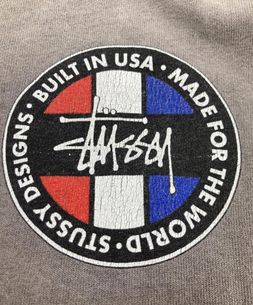 stussy（ステューシー）stussy (ステューシー) 90s トリコロールサークルロゴカットソー グレー サイズ:Mの古着・服飾アイテム