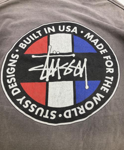 stussy（ステューシー）stussy (ステューシー) 90s トリコロールサークルロゴカットソー グレー サイズ:Mの古着・服飾アイテム