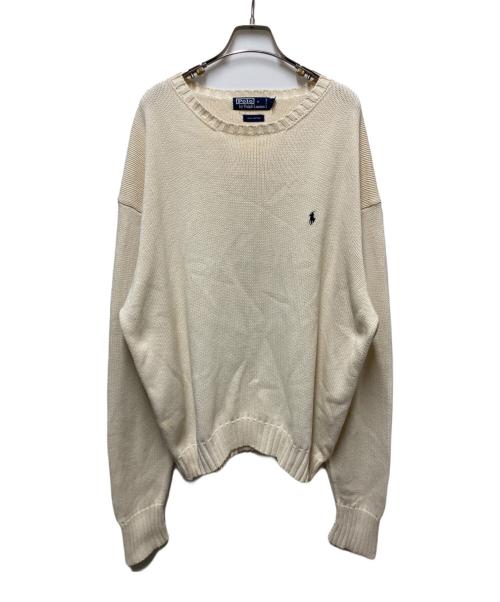 POLO RALPH LAUREN（ポロ・ラルフローレン）POLO RALPH LAUREN (ポロ・ラルフローレン) コットンニット ベージュ サイズ:XXLの古着・服飾アイテム