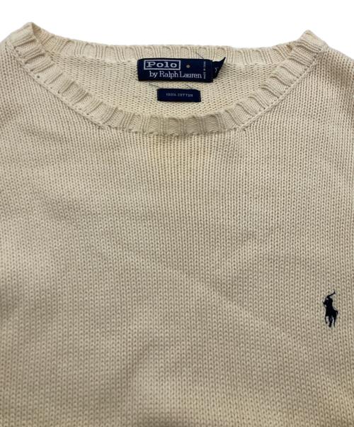 POLO RALPH LAUREN（ポロ・ラルフローレン）POLO RALPH LAUREN (ポロ・ラルフローレン) コットンニット ベージュ サイズ:XXLの古着・服飾アイテム