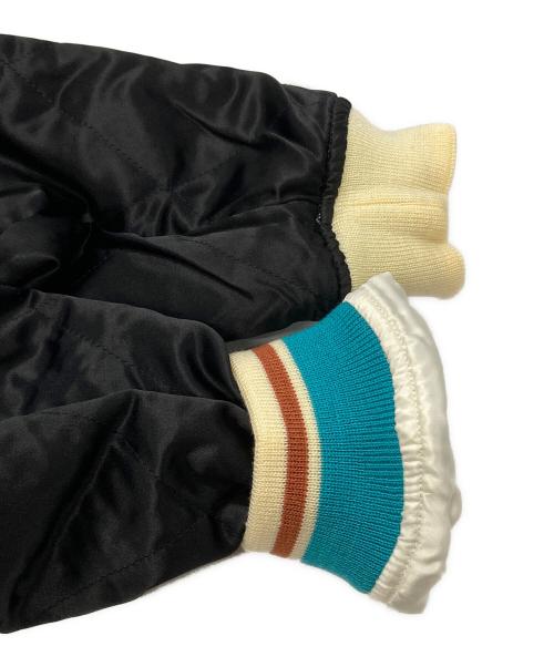 PEAK D YELLOW（ピークDイエロ）PEAK D YELLOW (ピークDイエロ) リバーシブルスカジャン/Reversible Sukajan (Souvenir Jacket) ブルー×ホワイト サイズ:38の古着・服飾アイテム
