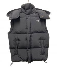 DIESEL（ディーゼル）の古着「フード付きダウンベスト」｜ブラック