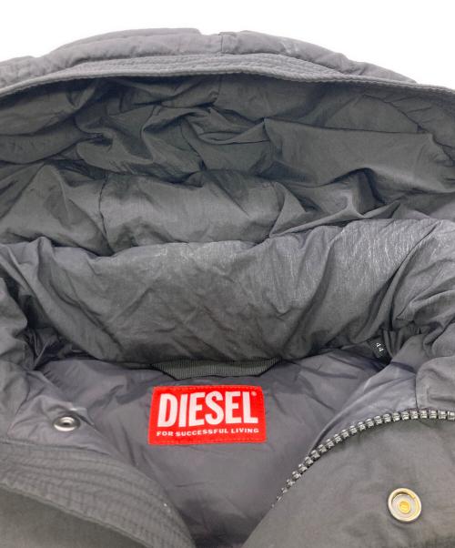 DIESEL（ディーゼル）DIESEL (ディーゼル) フード付きダウンベスト ブラック サイズ:44の古着・服飾アイテム