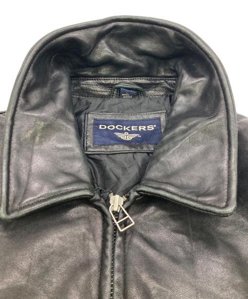 DOCKERS（ドッカーズ）DOCKERS (ドッカーズ) レザージャケット ブラック サイズ:Lの古着・服飾アイテム