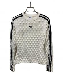adidas（アディダス）の古着「スリムソリッドスパイクニット」｜ホワイト