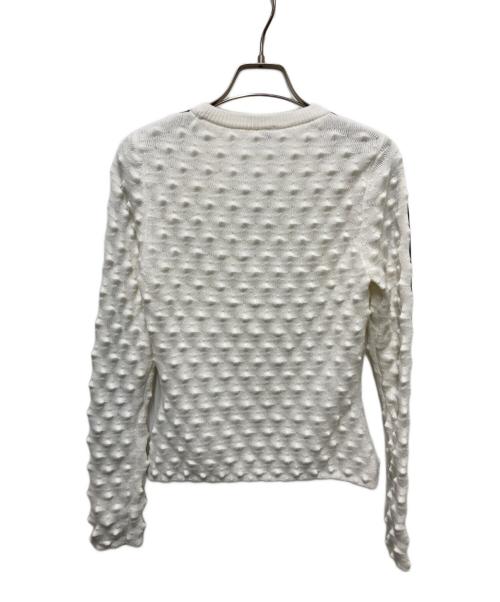 adidas（アディダス）adidas (アディダス) スリムソリッドスパイクニット ホワイト サイズ:Mの古着・服飾アイテム