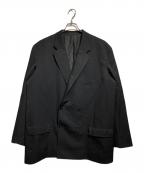 Graphpaperグラフペーパー）の古着「Scale Off Wool Double Jacket/スケールオフウールダブルジャケット」｜ブラック