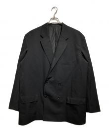 Graphpaper（グラフペーパー）の古着「Scale Off Wool Double Jacket/スケールオフウールダブルジャケット」｜ブラック