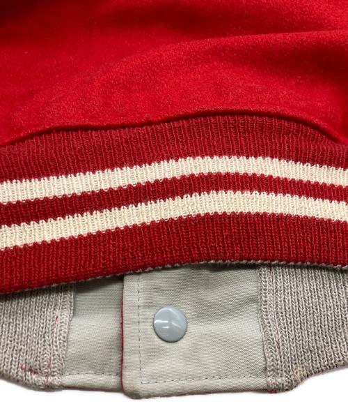 butwin（バトウィン）butwin (バトウィン) 60-70s ワッペンウールスタジャン レッド サイズ:40の古着・服飾アイテム