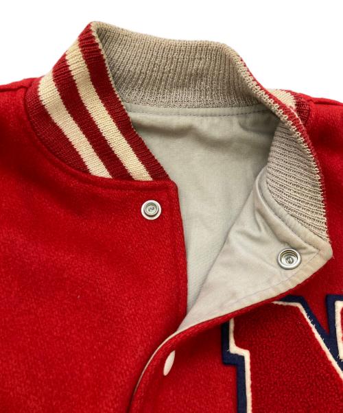 butwin（バトウィン）butwin (バトウィン) 60-70s ワッペンウールスタジャン レッド サイズ:40の古着・服飾アイテム