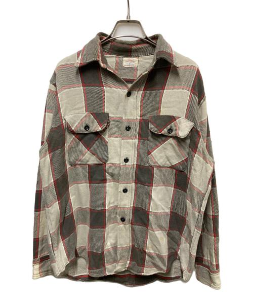 Sears（シアーズ）Sears (シアーズ) 60s ヘビ-ネルシャツ グレー サイズ:SIZE 15-15 1/2(肩幅47・身幅57・着丈70)の古着・服飾アイテム