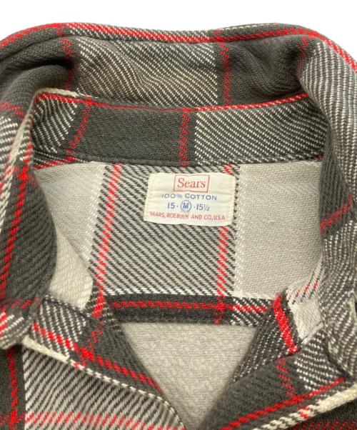 Sears（シアーズ）Sears (シアーズ) 60s ヘビ-ネルシャツ グレー サイズ:SIZE 15-15 1/2(肩幅47・身幅57・着丈70)の古着・服飾アイテム