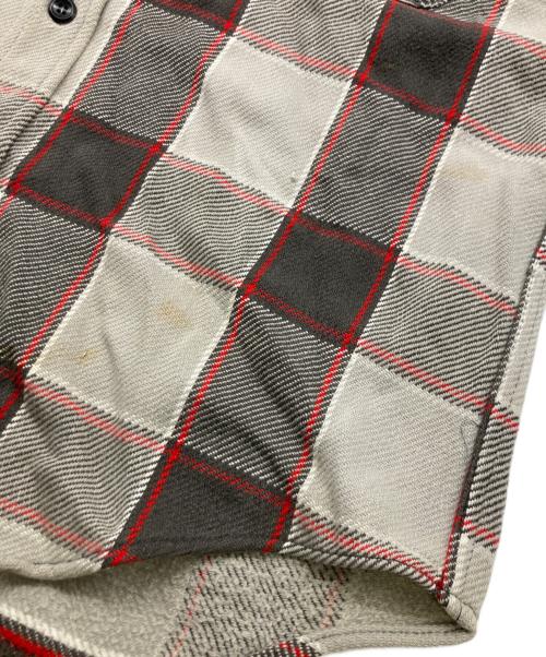 Sears（シアーズ）Sears (シアーズ) 60s ヘビ-ネルシャツ グレー サイズ:SIZE 15-15 1/2(肩幅47・身幅57・着丈70)の古着・服飾アイテム