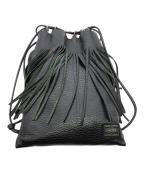 5525gallery×PORTERゴーゴーニーゴーギャラリー×ポーター）の古着「FRINGE POUCH」｜ブラック
