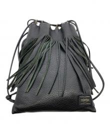 5525gallery×PORTER（ゴーゴーニーゴーギャラリー×ポーター）の古着「FRINGE POUCH」｜ブラック