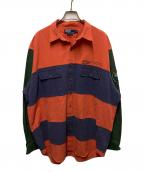 POLO RALPH LAURENポロ・ラルフローレン）の古着「クレイジーパターンシャツ」｜オレンジ×ネイビー