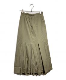 AURALEE（オーラリー）の古着「LIGHT WOOL MAX GABARDINE SKIRT/ライトウールマックスギャバジンスカート」｜ベージュ