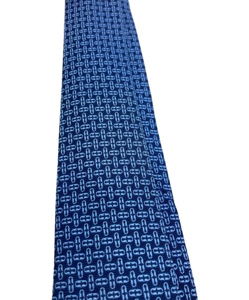 HERMES（エルメス）HERMES (エルメス) H模様シルクネクタイ ブルー サイズ:不明の古着・服飾アイテム