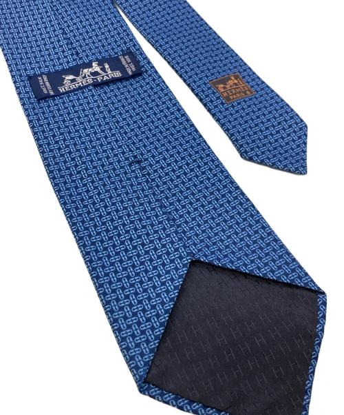 HERMES（エルメス）HERMES (エルメス) H模様シルクネクタイ ブルー サイズ:不明の古着・服飾アイテム
