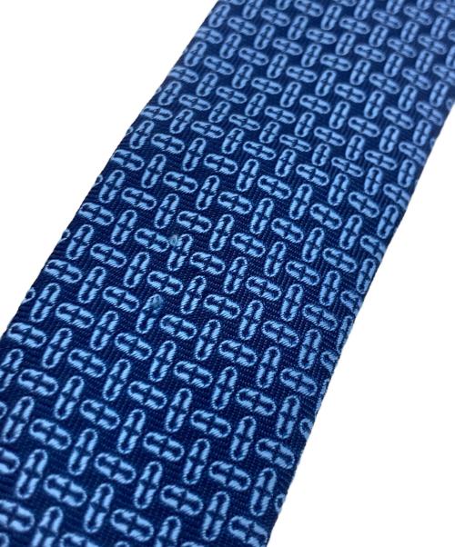 HERMES（エルメス）HERMES (エルメス) H模様シルクネクタイ ブルー サイズ:不明の古着・服飾アイテム