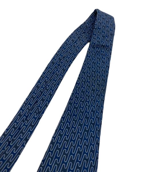 HERMES（エルメス）HERMES (エルメス) 波模様デザインネクタイ ブルー サイズ:不明の古着・服飾アイテム