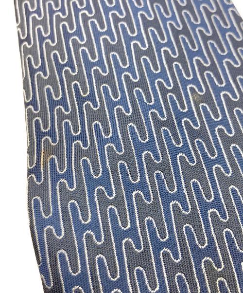 HERMES（エルメス）HERMES (エルメス) 波模様デザインネクタイ ブルー サイズ:不明の古着・服飾アイテム