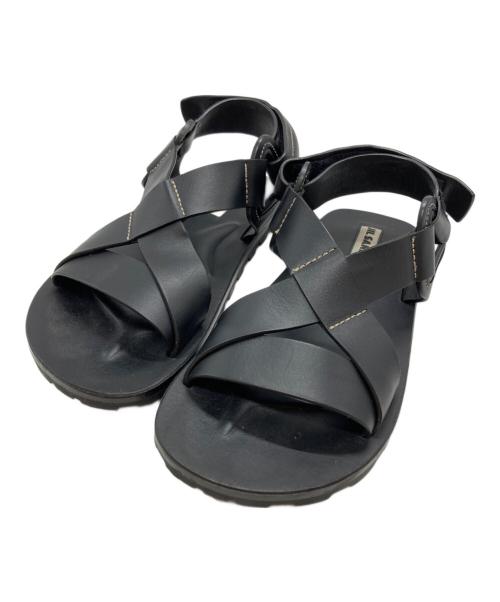 JIL SANDER（ジルサンダー）JIL SANDER (ジルサンダー) レザースポーツサンダル/Leather sports sandals ブラック サイズ:36の古着・服飾アイテム