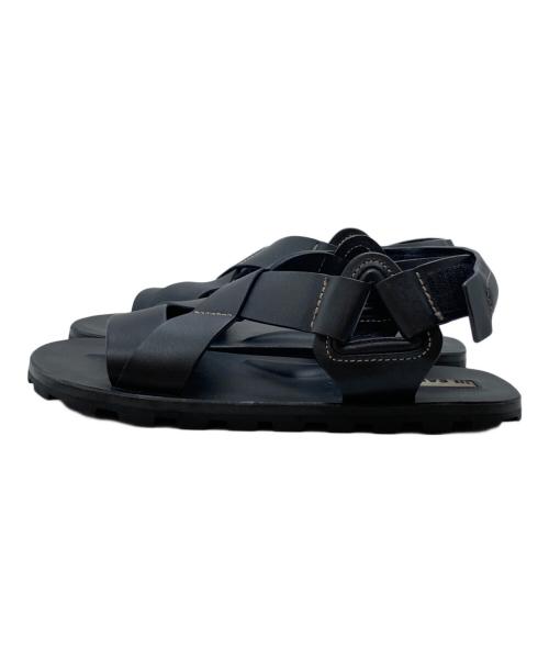 JIL SANDER（ジルサンダー）JIL SANDER (ジルサンダー) レザースポーツサンダル/Leather sports sandals ブラック サイズ:36の古着・服飾アイテム