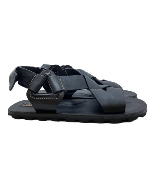 JIL SANDER（ジルサンダー）JIL SANDER (ジルサンダー) レザースポーツサンダル/Leather sports sandals ブラック サイズ:36の古着・服飾アイテム