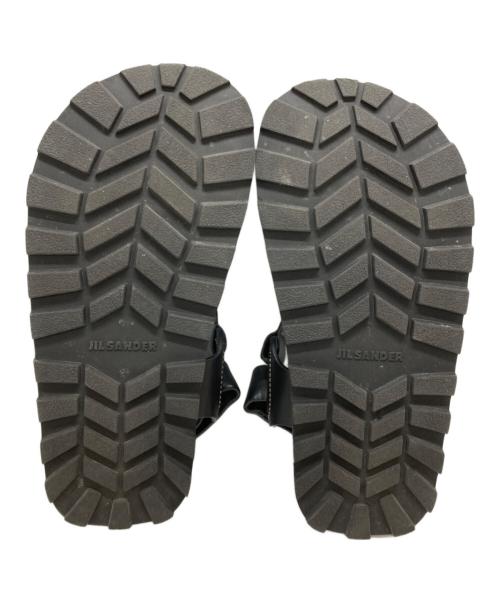 JIL SANDER（ジルサンダー）JIL SANDER (ジルサンダー) レザースポーツサンダル/Leather sports sandals ブラック サイズ:36の古着・服飾アイテム
