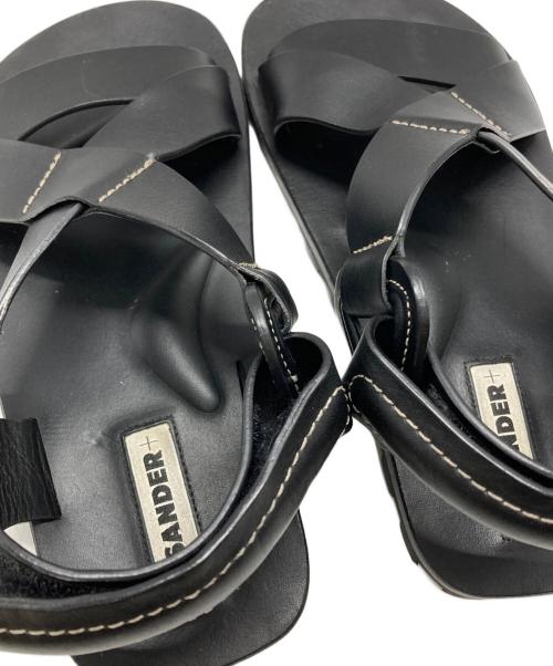 JIL SANDER（ジルサンダー）JIL SANDER (ジルサンダー) レザースポーツサンダル/Leather sports sandals ブラック サイズ:36の古着・服飾アイテム