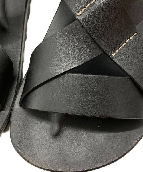 JIL SANDER（ジルサンダー）JIL SANDER (ジルサンダー) レザースポーツサンダル/Leather sports sandals ブラック サイズ:36の古着・服飾アイテム