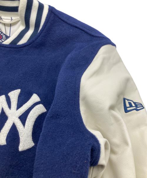 New Era（ニューエラ）New Era (ニューエラ) New York or Nowhere (ニューヨークオアノーウェア) Yankees Motto Varsity Jacket ネイビー×ホワイト サイズ:SIZE XLの古着・服飾アイテム