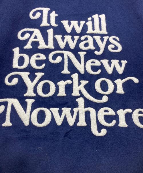 New Era（ニューエラ）New Era (ニューエラ) New York or Nowhere (ニューヨークオアノーウェア) Yankees Motto Varsity Jacket ネイビー×ホワイト サイズ:SIZE XLの古着・服飾アイテム