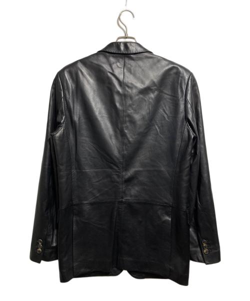 Salvatore Ferragamo（サルヴァトーレ フェラガモ）Salvatore Ferragamo (サルヴァトーレ フェラガモ) 3Bラムレザージャケット ブラック サイズ:50の古着・服飾アイテム