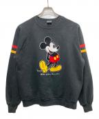 DISNEYディズニー）の古着「80s ミッキー刺繍スウェット」｜ブラック