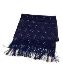 TIMEWORN CLOTHING（タイムウォーンクロージング）の古着「ドット柄 レーヨン ストール/Polka-dot rayon stole」｜ブルー