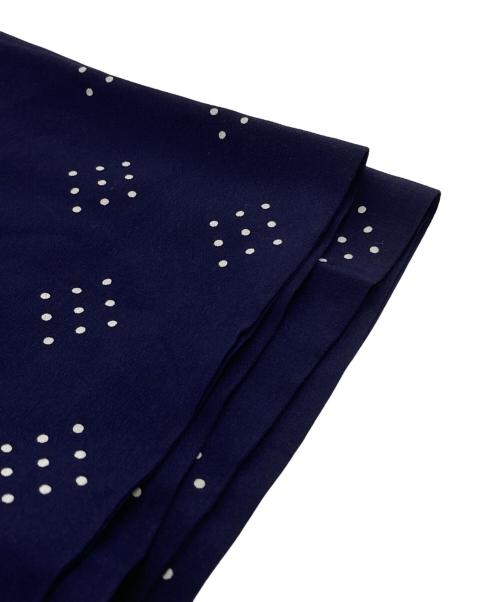 TIMEWORN CLOTHING（タイムウォーンクロージング）Timeworn Clothing (タイムウォーンクロージング) ドット柄 レーヨン ストール/Polka-dot rayon stole ブルー サイズ:不明の古着・服飾アイテム