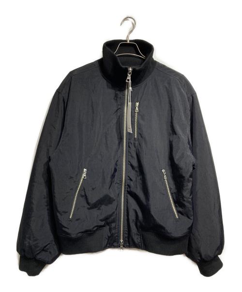NO MAINTENANCE（ノーメンテナンス）NO MAINTENANCE (ノーメンテナンス) HIGH COLLAR RAW EDGE MILLITARY BOMBER ブラック サイズ:Ｌの古着・服飾アイテム
