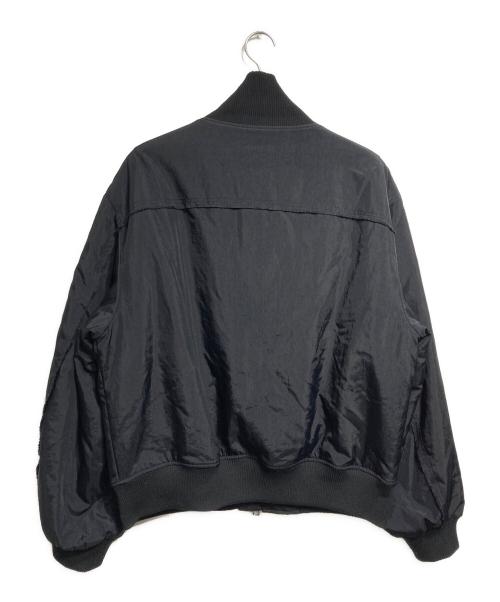 NO MAINTENANCE（ノーメンテナンス）NO MAINTENANCE (ノーメンテナンス) HIGH COLLAR RAW EDGE MILLITARY BOMBER ブラック サイズ:Ｌの古着・服飾アイテム