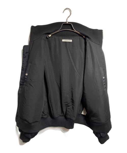 NO MAINTENANCE（ノーメンテナンス）NO MAINTENANCE (ノーメンテナンス) HIGH COLLAR RAW EDGE MILLITARY BOMBER ブラック サイズ:Ｌの古着・服飾アイテム