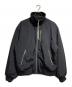 NO MAINTENANCE（ノーメンテナンス）の古着「HIGH COLLAR RAW EDGE MILLITARY BOMBER」｜ブラック