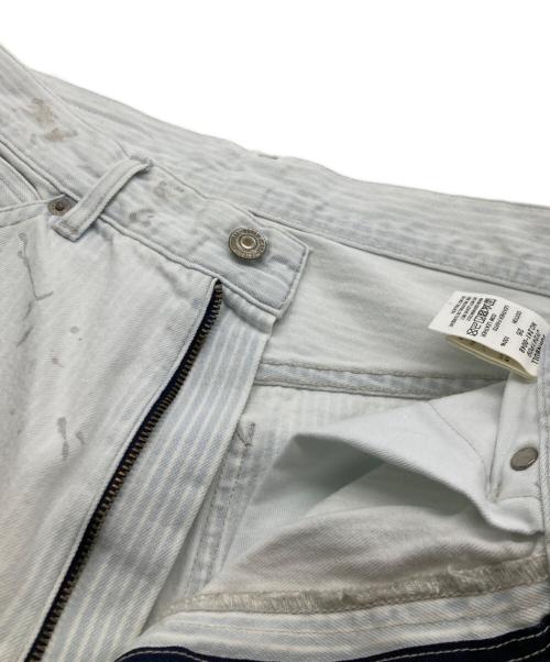 JOHNBULL（ジョンブル）JOHNBULL (ジョンブル) ヒッコリーストライプペインターパンツ ブルー サイズ:26の古着・服飾アイテム