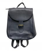 COACHコーチ）の古着「レザーリュック」｜ネイビー