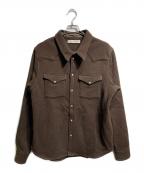 Abelia Edoward gouchaアベリア エドワード ゴウチャ）の古着「LINED EASTER SHIRT/イースターシャツ」｜ブラウン