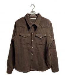 Abelia Edoward goucha（アベリア エドワード ゴウチャ）の古着「LINED EASTER SHIRT/イースターシャツ」｜ブラウン