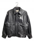 YOKEヨーク）の古着「LEATHER FLIGHT JACKET」｜ブラック