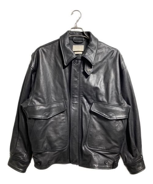 YOKE（ヨーク）YOKE (ヨーク) LEATHER FLIGHT JACKET ブラック サイズ:2の古着・服飾アイテム