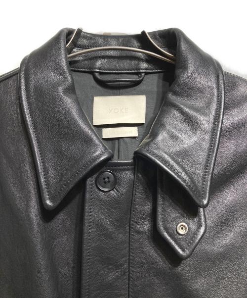 YOKE（ヨーク）YOKE (ヨーク) LEATHER FLIGHT JACKET ブラック サイズ:2の古着・服飾アイテム