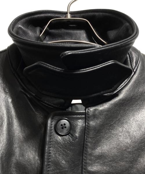 YOKE（ヨーク）YOKE (ヨーク) LEATHER FLIGHT JACKET ブラック サイズ:2の古着・服飾アイテム